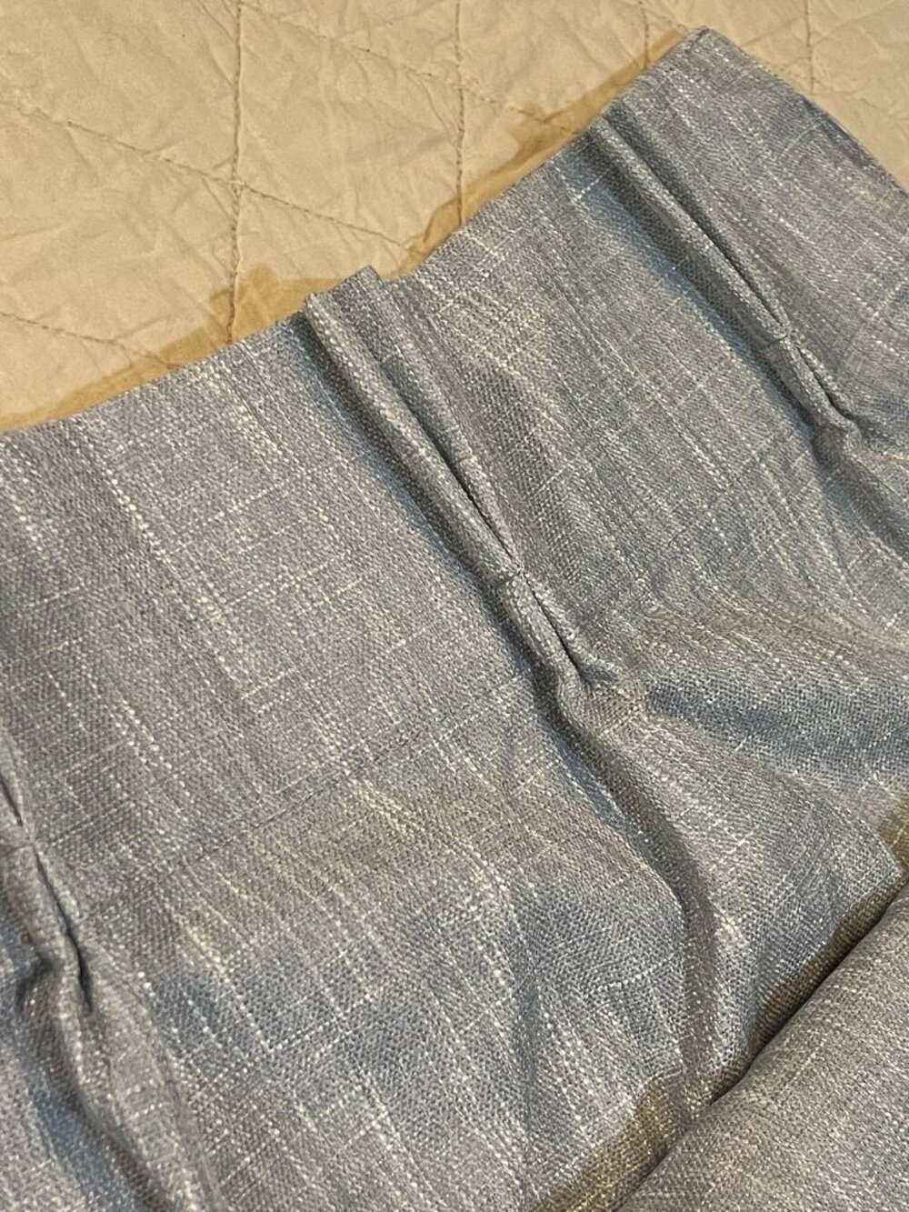 NEW 1 Blue Curtain Panel 41X95" Lined Pinch Pleat Back Tabs Oeko-Tex Standard100
